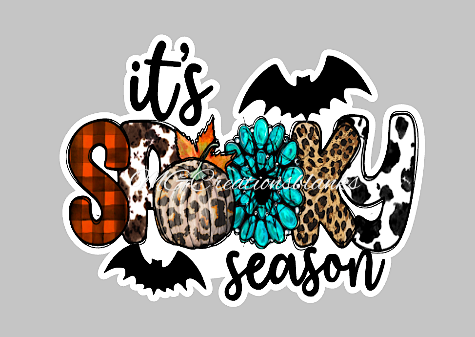 Halloween spooky season clear acrylic blanks for badge reels with matching vinyl decal, acrylic blank, decal, vinyl decal, Halloween spooky season acrylic blank, Halloween spooky season