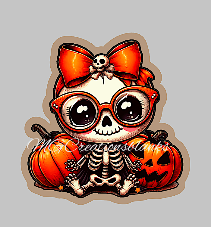 Halloween skeleton clear acrylic blanks for badge reels with matching vinyl decal, skeleton acrylic blank, decal, vinyl decal, Halloween season, Skeleton acrylic blank, Halloween spooky season