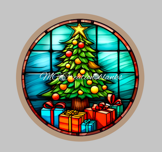Christmas tree clear acrylic blank for badge reel with matching vinyl decal, acrylic blank, decal, vinyl decal, Christmas tree decal, acrylic, Christmas acrylic blank