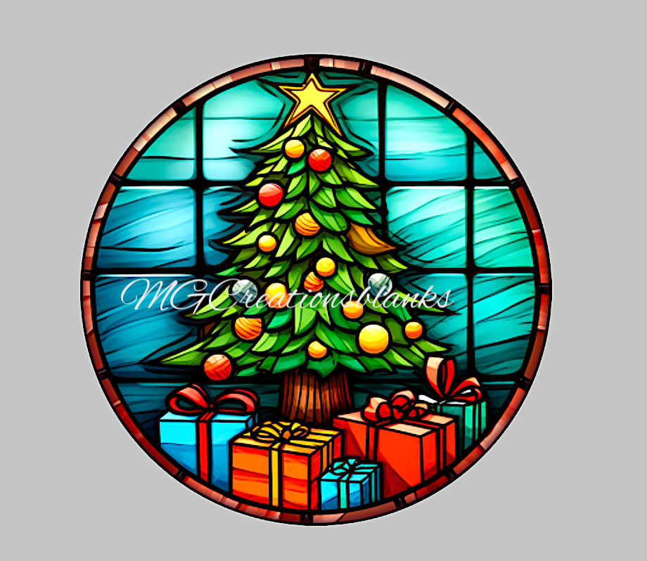 Christmas tree clear acrylic blank for badge reel with matching vinyl decal, acrylic blank, decal, vinyl decal, Christmas tree decal, acrylic, Christmas acrylic blank