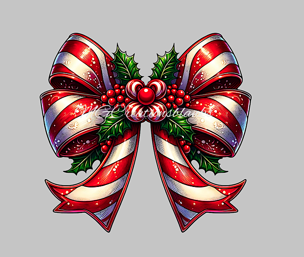 Christmas bow clear acrylic blank for badge reel with matching vinyl decal, acrylic blank, mistletoe decal, vinyl decal, Mistletoe acrylic, Christmas bow