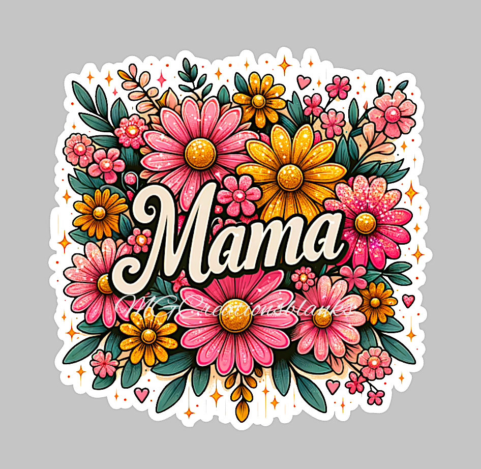 Mama acrylic blanks for badge reels & vinyl decal, acrylic blank, decal, vinyl decal, Blessed mom decal, cast acrylic, badge reel