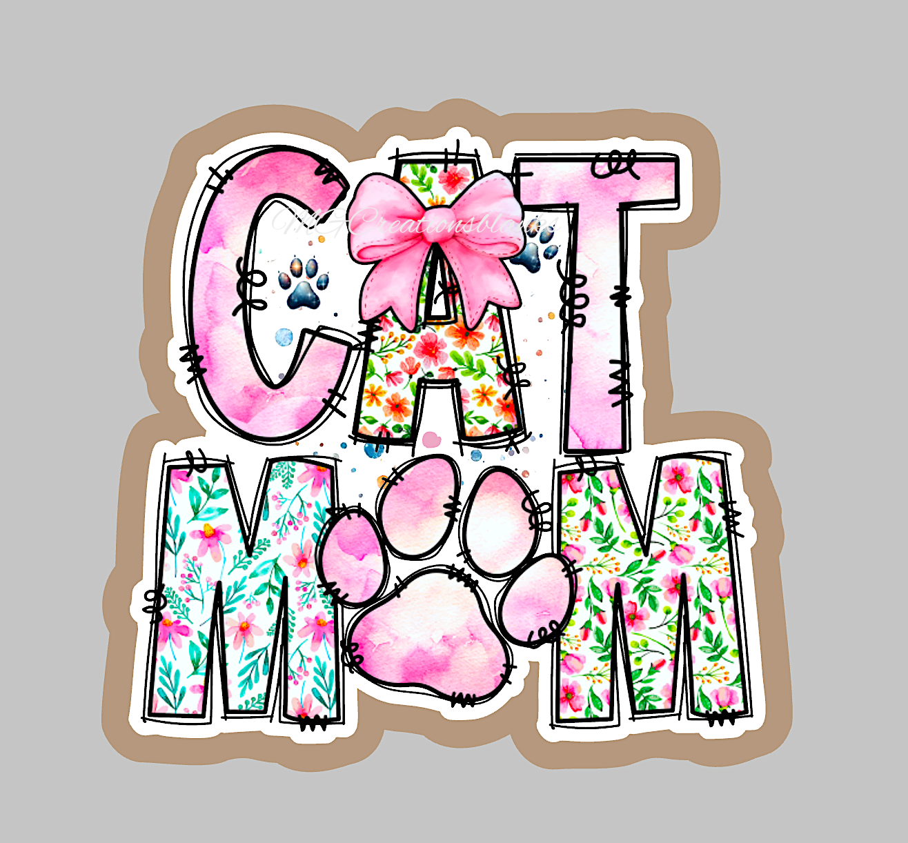 Cat mom acrylic blanks for badge reels & vinyl decal, Cat mom acrylic blank, mom vinyl decal, mom cast acrylic, Cat mom badge reel