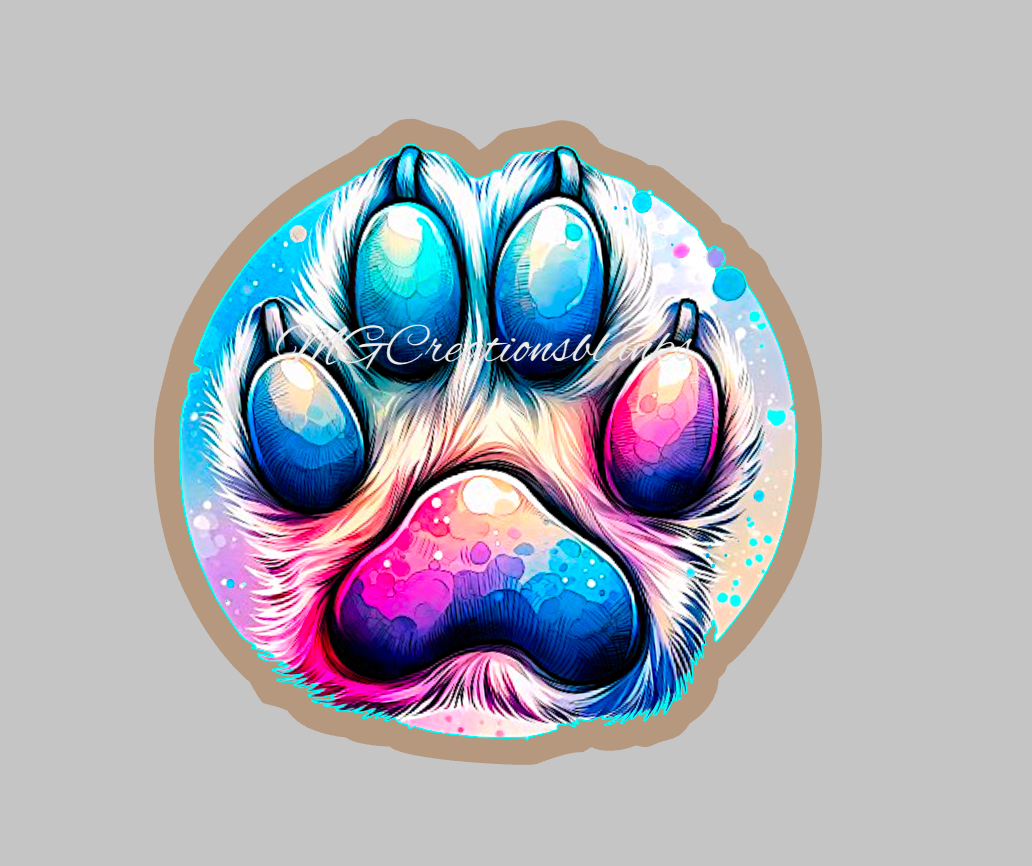 Cat paw acrylic blanks for badge reels & vinyl decal, Cat mom acrylic blank, mom vinyl decal, mom cast acrylic, Cat mom badge reel, cat paw