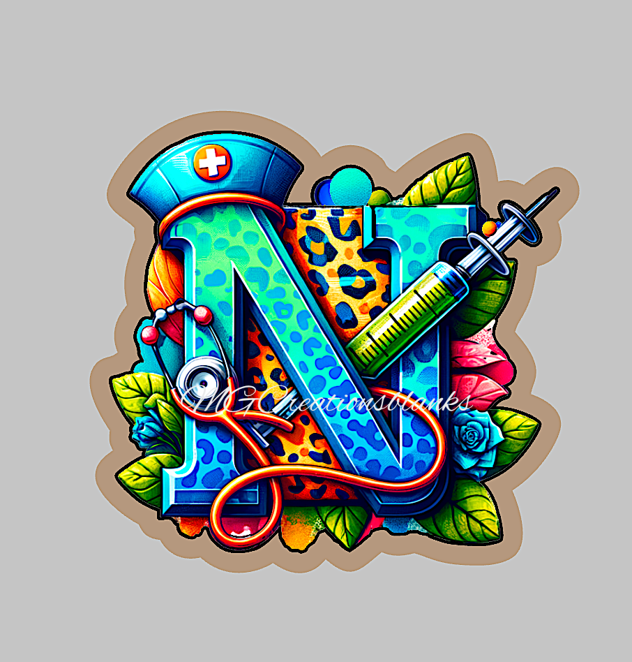 Nurse acrylic blank for badge reels & vinyl decal, nurse acrylic blank, RN vinyl decal, cast acrylic, reel, nurse badge reel, RN