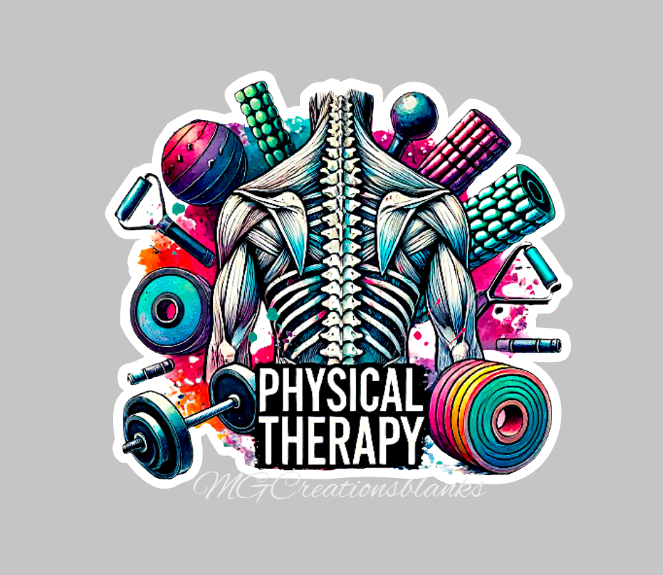 Physical Therapist acrylic blanks for badge reels & vinyl decal, PT clear acrylic blank, Physical therapist vinyl decal, cast acrylic
