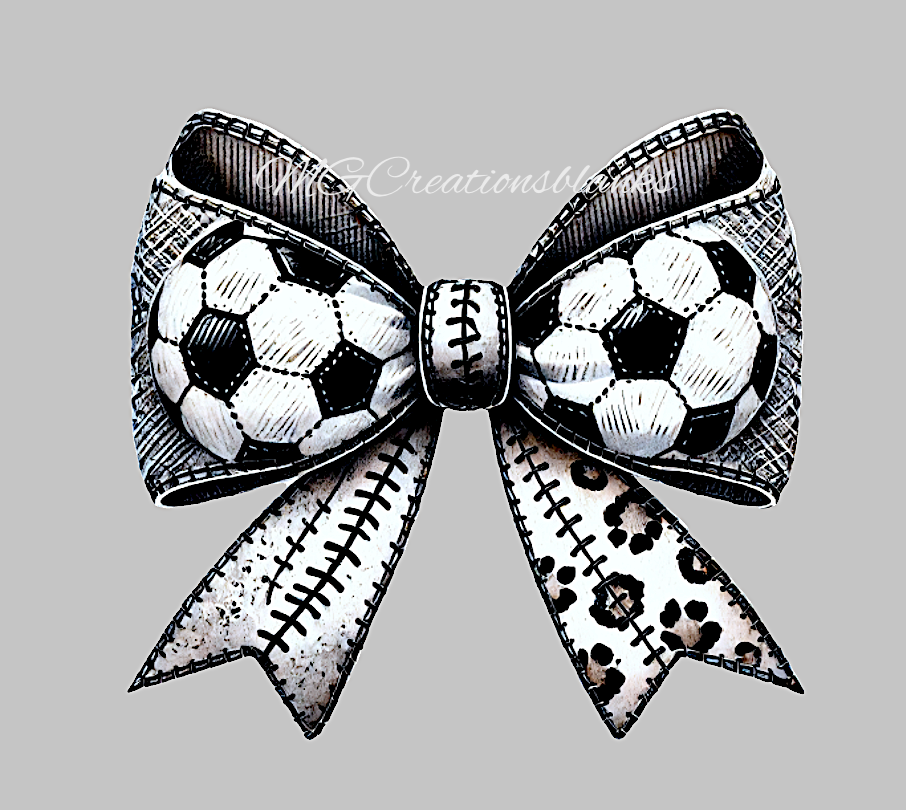 Soccer bow acrylic blanks for badge reels & vinyl decal, soccer acrylic blank, soccer vinyl decal, soccer bow cast acrylic, reel, soccer badge reel