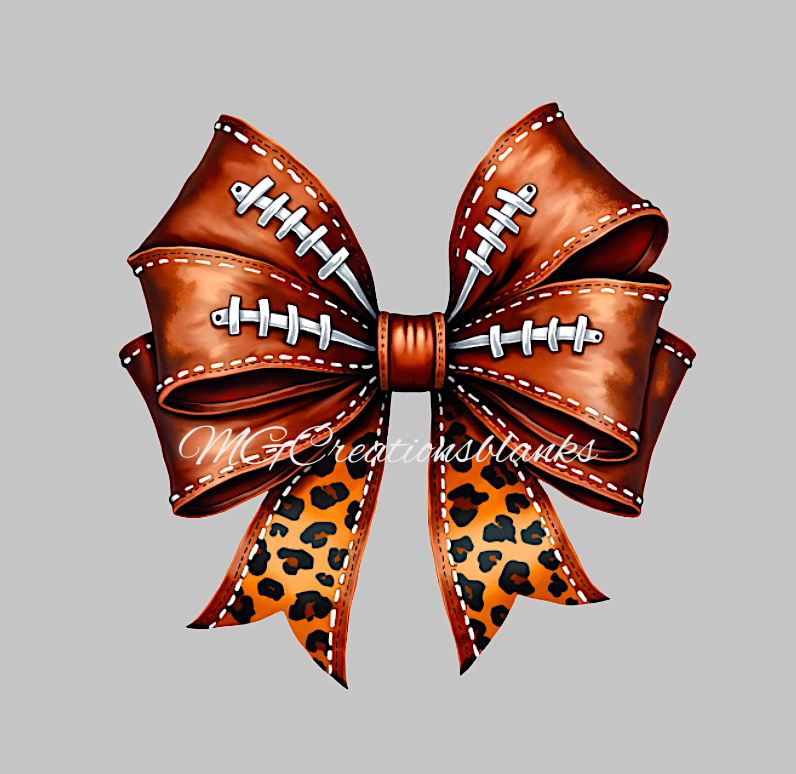 Football bow acrylic blanks for badge reels & vinyl decal, football acrylic blank, football decal, vinyl decal, football bow cast acrylic, reel, football badge reel