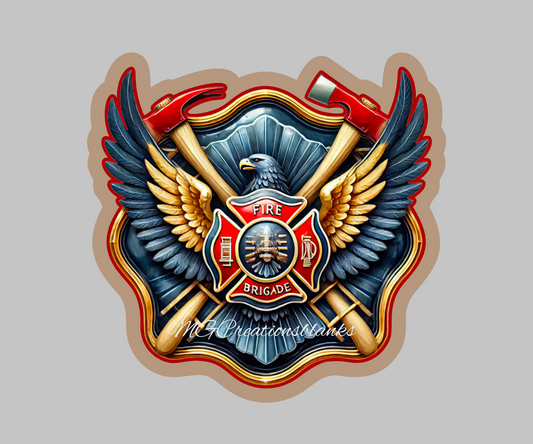 Maltese cross clear acrylic blanks for badge reels with matching vinyl decal, fireman acrylic blanks, firefighter acrylic blank, law enforcement decal, first responder vinyl decal