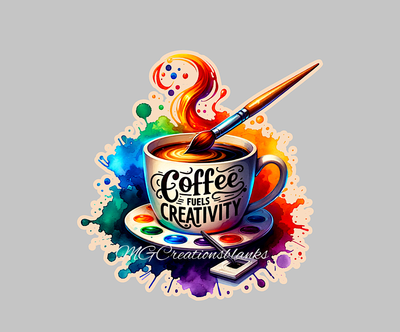 Coffee fuels creativity clear acrylic blank for badge reel, coffee vinyl decal, but first coffee acrylic blank, decal, vinyl decal, coffee cast acrylic, coffee cup badge reel