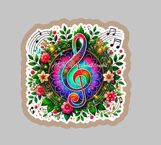 Musical note acrylic blanks for badge reels & vinyl decal, music acrylic blank, music vinyl decal, Musical note cast acrylic, Musical note