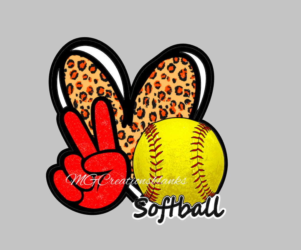 Softball acrylic blanks for badge reels & vinyl decal, acrylic blank, decal, vinyl decal, cast acrylic, reel, Softball badge reel
