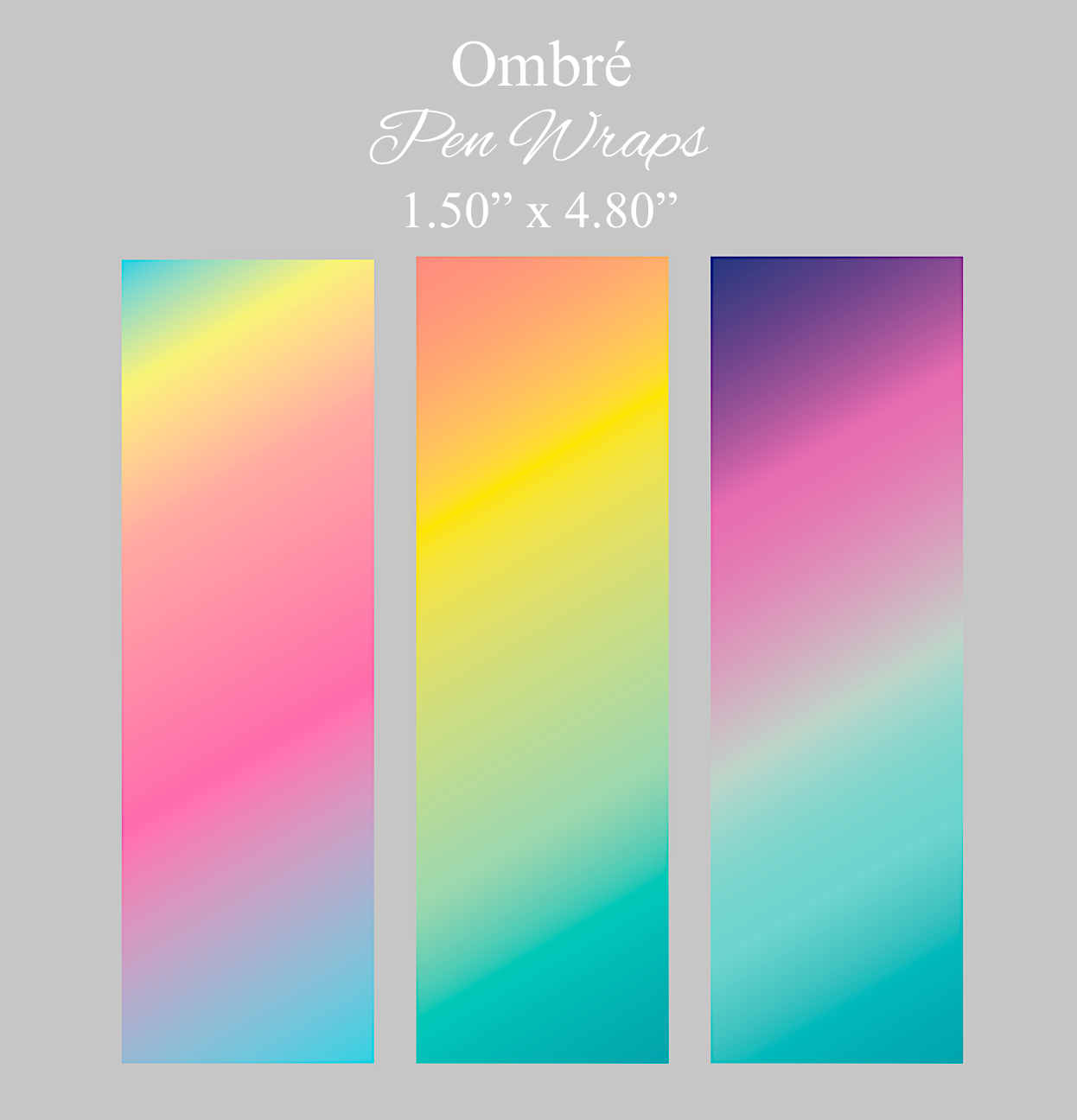 Ombre print pen wrap vinyl sheet, ombre pen wrap, ombre pen wrap vinyl print sheet, multicolored print pattern vinyl for pens, color pen wrap craft vinyl