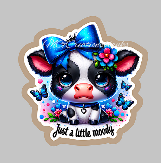 Just a little moody clear acrylic blanks & vinyl decal, feeling moody acrylic blank, moody vinyl decal, sarcasm cast acrylic, badge reel, acrylic blank