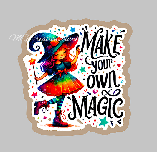 Make your own magic clear acrylic blanks & vinyl decal, Make your own magic acrylic blank, decal, vinyl decal, Make your own magic blanks for badge reel, acrylic blank, badge reel blanks