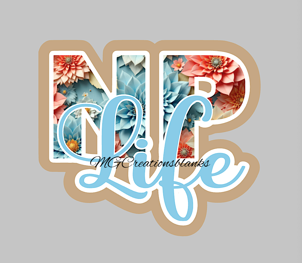 Nurse practitioner acrylic blank for badge reels & vinyl decal, Nurse practitioner acrylic blank, NP vinyl decal, cast acrylic, nurse badge reel, NP