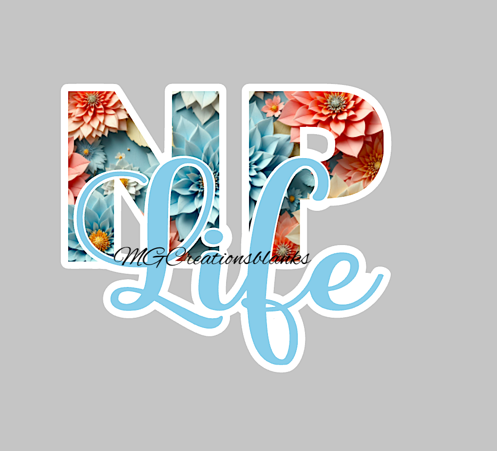 Nurse practitioner acrylic blank for badge reels & vinyl decal, Nurse practitioner acrylic blank, NP vinyl decal, cast acrylic, nurse badge reel, NP