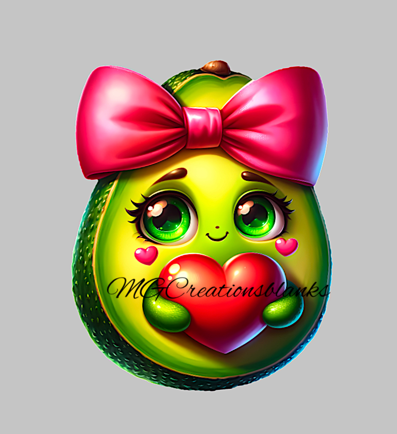 Avocado acrylic blank for badge reel & vinyl decal, Avocado acrylic blank, Avocado decal, cast acrylic, Avocado Badge reel, Avocado
