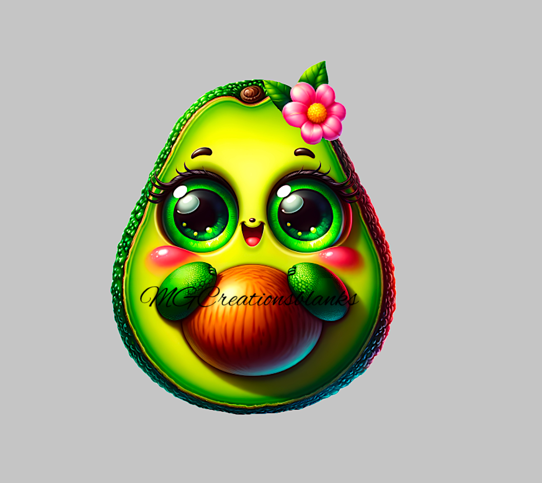 Avocado acrylic blank for badge reel & vinyl decal, Avocado acrylic blank, Avocado decal, cast acrylic, Avocado Badge reel, Avocado