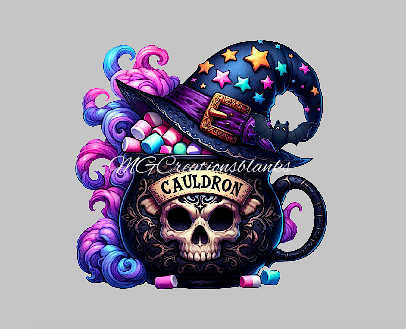 Cauldron clear acrylic blanks for badge reels with matching vinyl decal, Halloween cauldron acrylic blank, Halloween cauldron vinyl decal, Halloween, witches brew