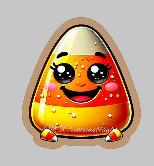 Candy corn acrylic blanks for badge reels & vinyl decal, fall acrylic blank, Candy corn vinyl decal, fall cast acrylic candy corn badge reel, candy corn
