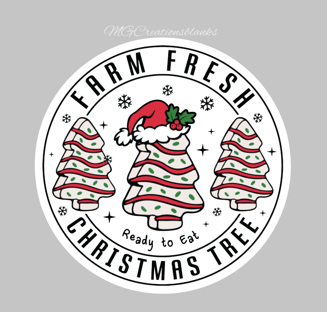 Christmas trees fresh farm clear acrylic blank for badge reel with vinyl decal, Christmas tree craft blank, Christmas trees DIY acrylic blank