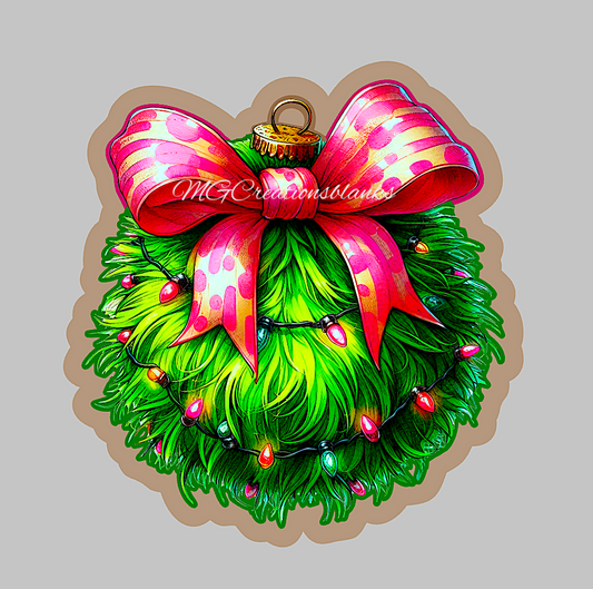 Christmas ornament acrylic blank for badge reel with vinyl decal, ornament acrylic craft blank, Santa blank, Christmas DIY Ornament