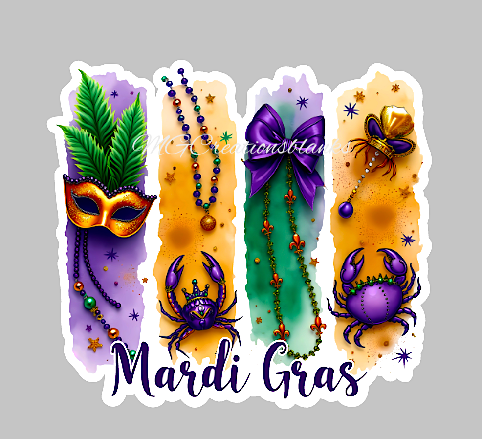 Mardi gras clear acrylic blanks for badge reels with vinyl decal, Mardi gras craft blank, Mardi gras mask DIY acrylic blank