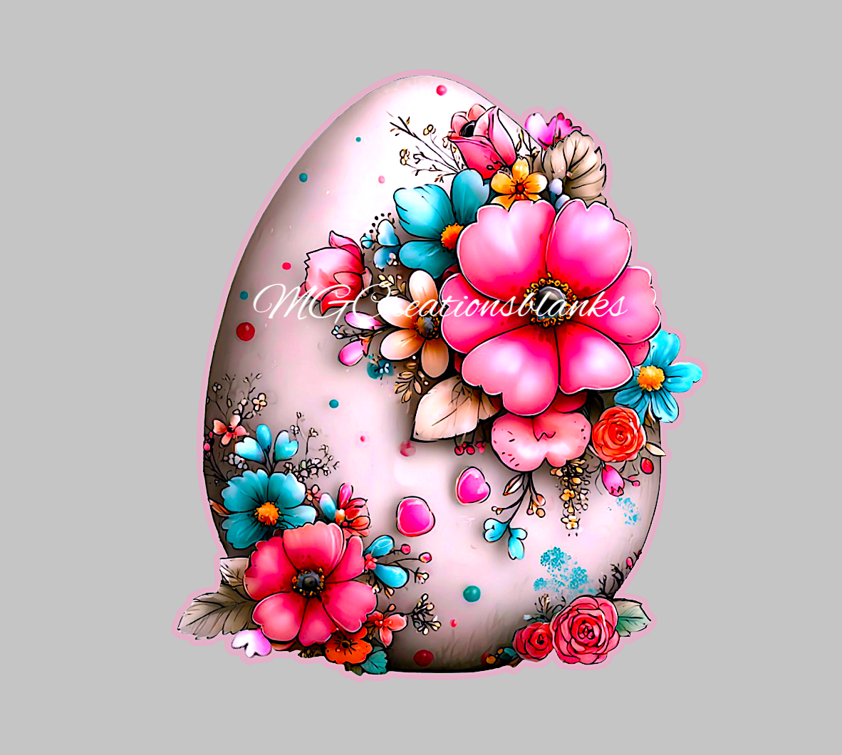 Easter egg clear acrylic blanks for badge reels with vinyl decal, Easter acrylic blank, Easter egg DIY craft blank