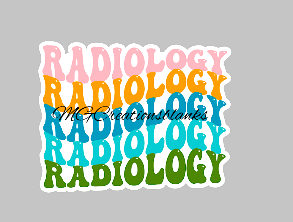 Radiology acrylic blank for badge reels & vinyl decal, Radiology tech craft blank, Radiology DIY acrylic blank