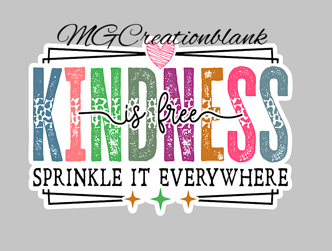 Kindness clear acrylic blanks & vinyl decal for badge reels, be kind acrylic blank, Be kind DIY craft acrylic blank, acrylic blank