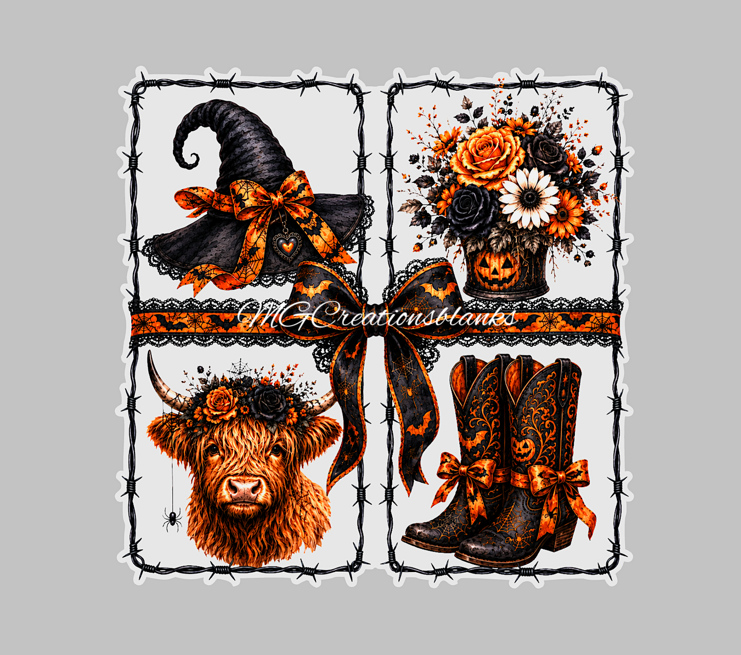 Halloween clear acrylic blanks for badge reels with vinyl decal, BOO acrylic blank, witch DIY decal, highland cow acrylic blank, Halloween craft blank