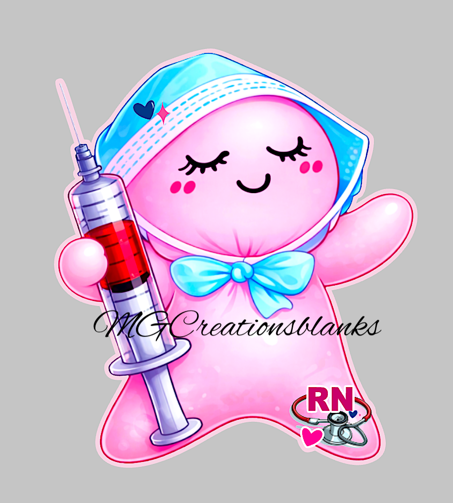 Glove people acrylic blank for badge reels & vinyl decal, nurse acrylic blank, RN craft acrylic, medical badge supplies, glove people