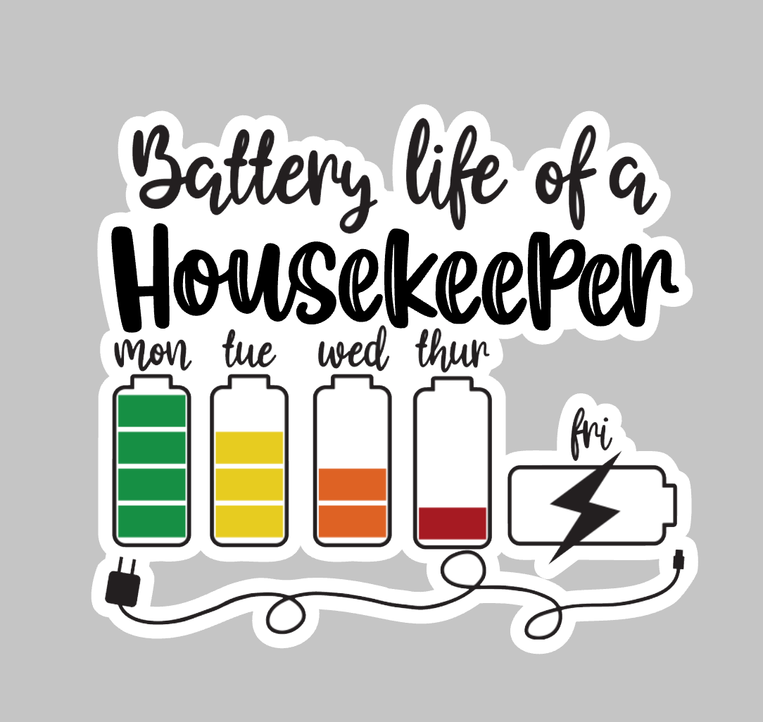 House keeper clear acrylic blanks for badge reels with vinyl decal, House keeping acrylic blanks