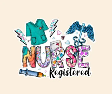 2” Registered Nurse acrylic blanks for badge reels & vinyl decal, acrylic blank, decal, vinyl decal, cast acrylic,  reel, Nurse badge reel