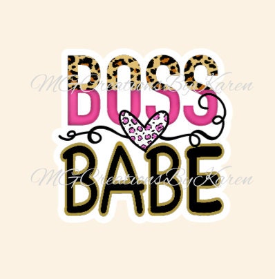 2” Boss Babe acrylic blanks for badge reels & vinyl decal, acrylic blank, decal, vinyl decal, cast acrylic, Badge reel, Boss badge reel