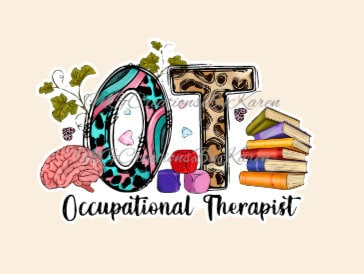 Occupational Therapist acrylic blanks for badge reels & vinyl decal, acrylic blank, decal, vinyl decal, cast acrylic, reel, OT badge reel