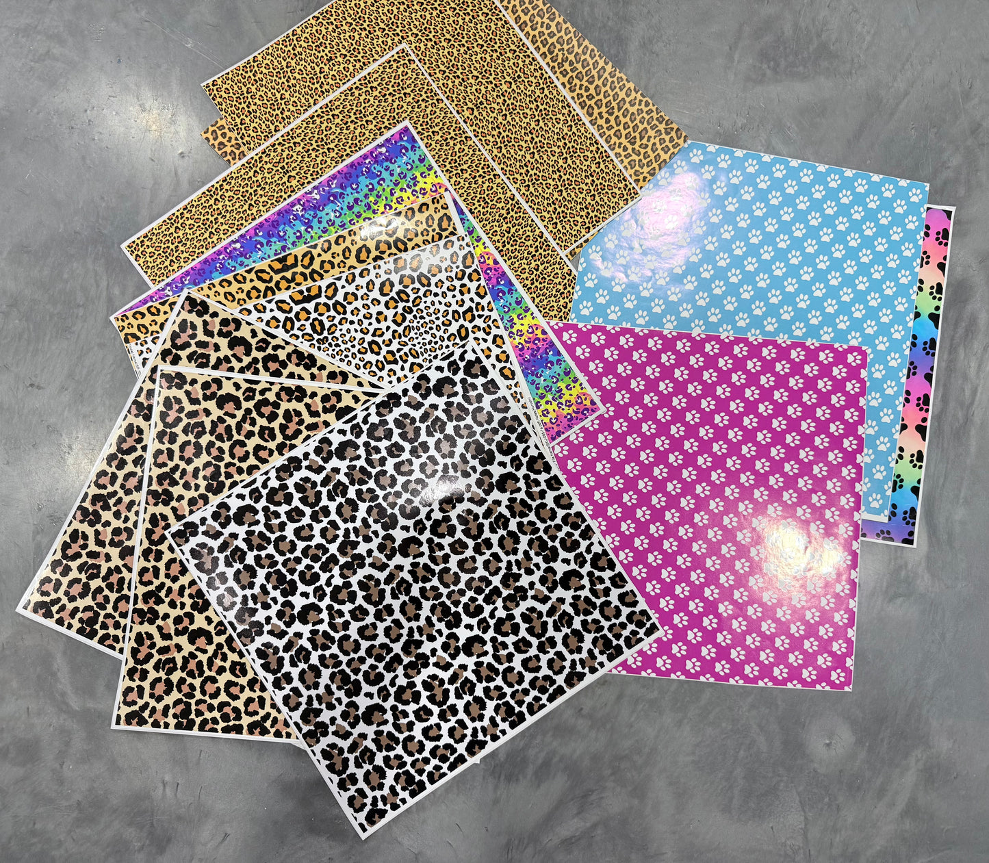 Craft vinyl sheets (qty 10 sheets), vinyl print sheets, pattern vinyl pattern vinyl for badge reel and keychain, craft vinyl for Cricut and Silhouette