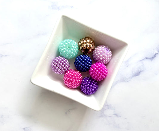Bubblegum beads (qty 10), gumball beads, beads for bracelets, beads for badge reels, acrylic beads