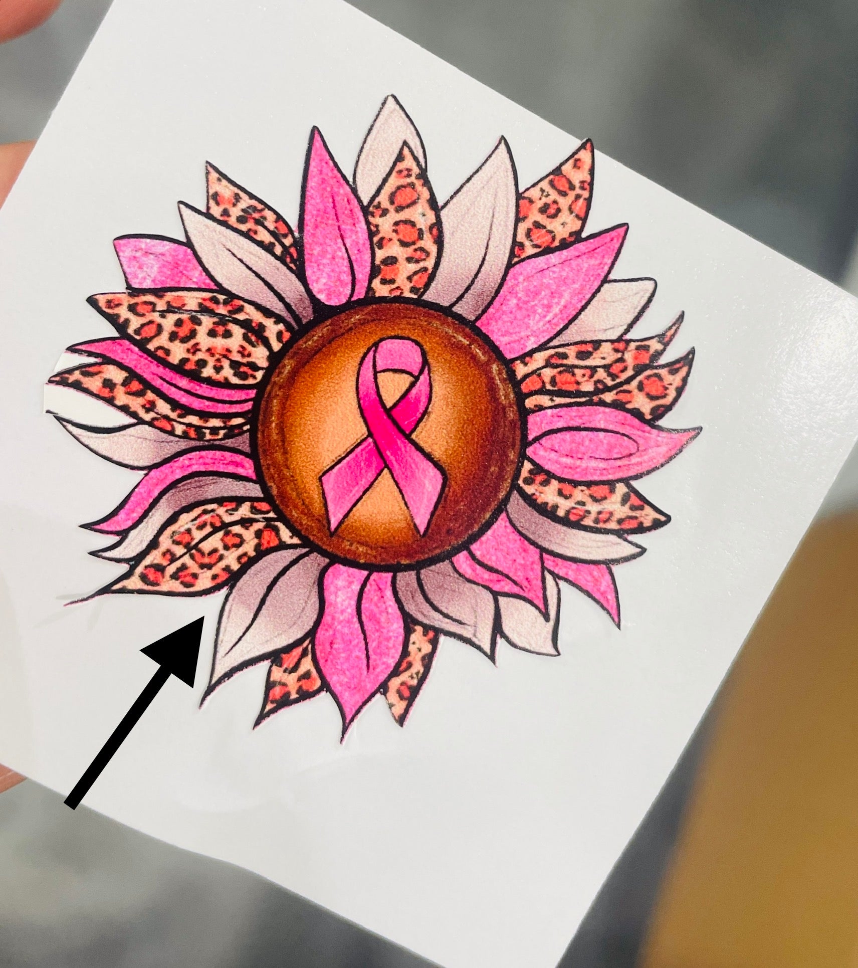 Breast cancer awareness clear acrylic blanks & vinyl decal