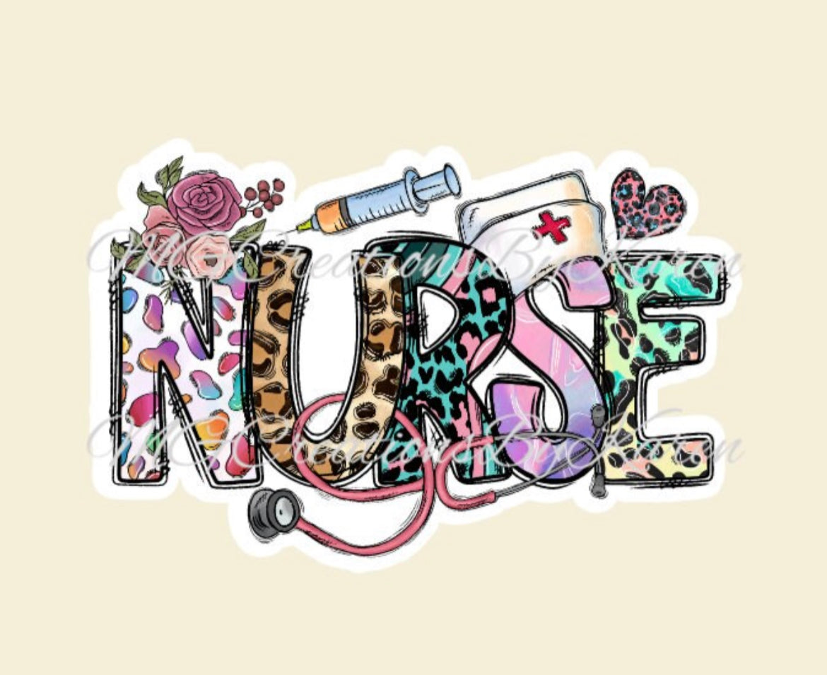 Nurse acrylic blanks for badge reels & vinyl decal, acrylic blank, dec