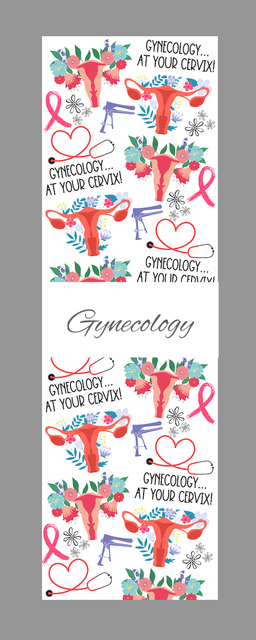 Gyn Label Gynecologist pen wrap vinyl sheet, OBGYN pen wrap, pen wrap vinyl prin ...