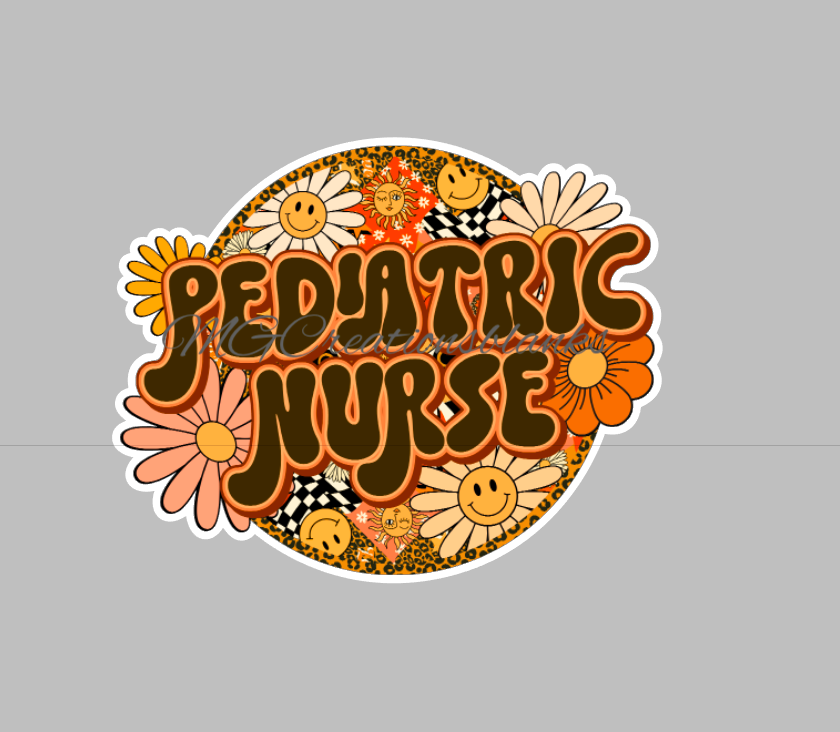 Pediatric Nurse acrylic blanks for badge reels & vinyl decal, acrylic blank, decal, vinyl decal, cast acrylic, Pediatric, Nurse badge reel