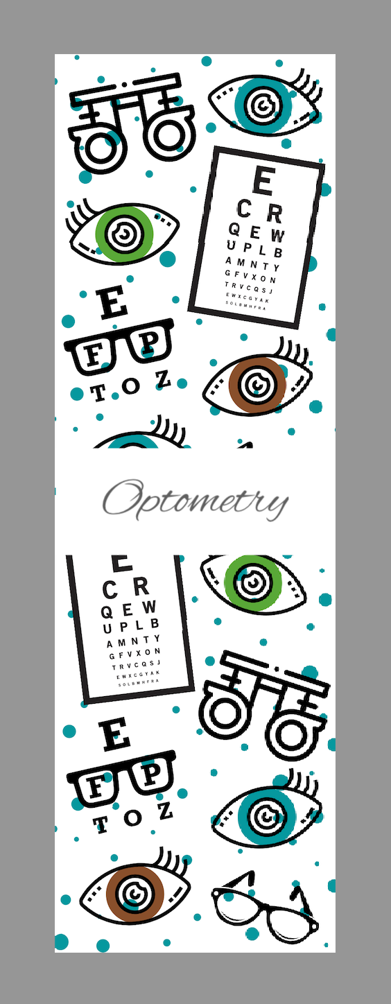 Optometry pen wrap vinyl sheet, Optometrist pen wrap, pen wrap vinyl print sheet, pattern vinyl for pens, pen wrap craft vinyl for Cricut and Silhouette