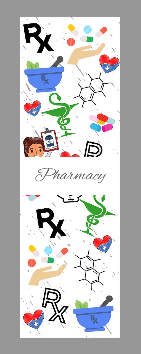 Pharmacy pen wrap vinyl sheet, Pharmacist pen wrap, pen wrap vinyl print sheet, pattern vinyl for pens, pen wrap craft vinyl for Cricut and Silhouette