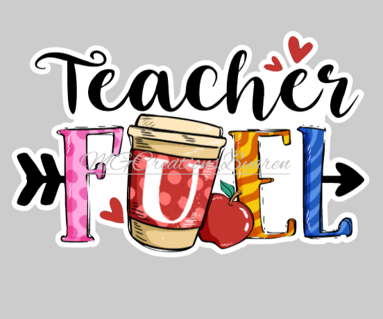 2” Teacher fuel acrylic blank for badge reels & vinyl decal, acrylic blank, decal, vinyl decal, cast acrylic, badge reel, Teacher badge reel