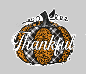 Thankful pumpkin clear acrylic blanks for badge reels with matching vinyl decal, acrylic blank, decal, vinyl decal, Thankful Fall acrylic blank