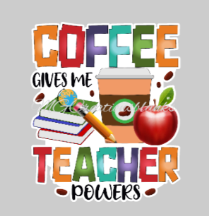 2” Teacher superpowers clear acrylic blanks for badge reels & vinyl decal, acrylic blank, decal, vinyl decal, cast acrylic, teacher badge reel