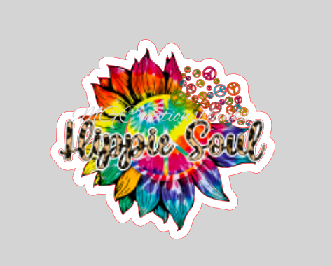 2” Hippie Soul acrylic blanks for badge reels & vinyl decal, acrylic blank, decal, vinyl decal, cast acrylic, reel, Hippie badge reel