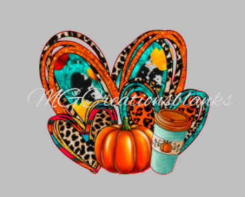 Fall pumpkin hearts clear acrylic blanks for badge reels with matching vinyl decal, acrylic blank, decal, vinyl decal, Thankful Fall acrylic blank